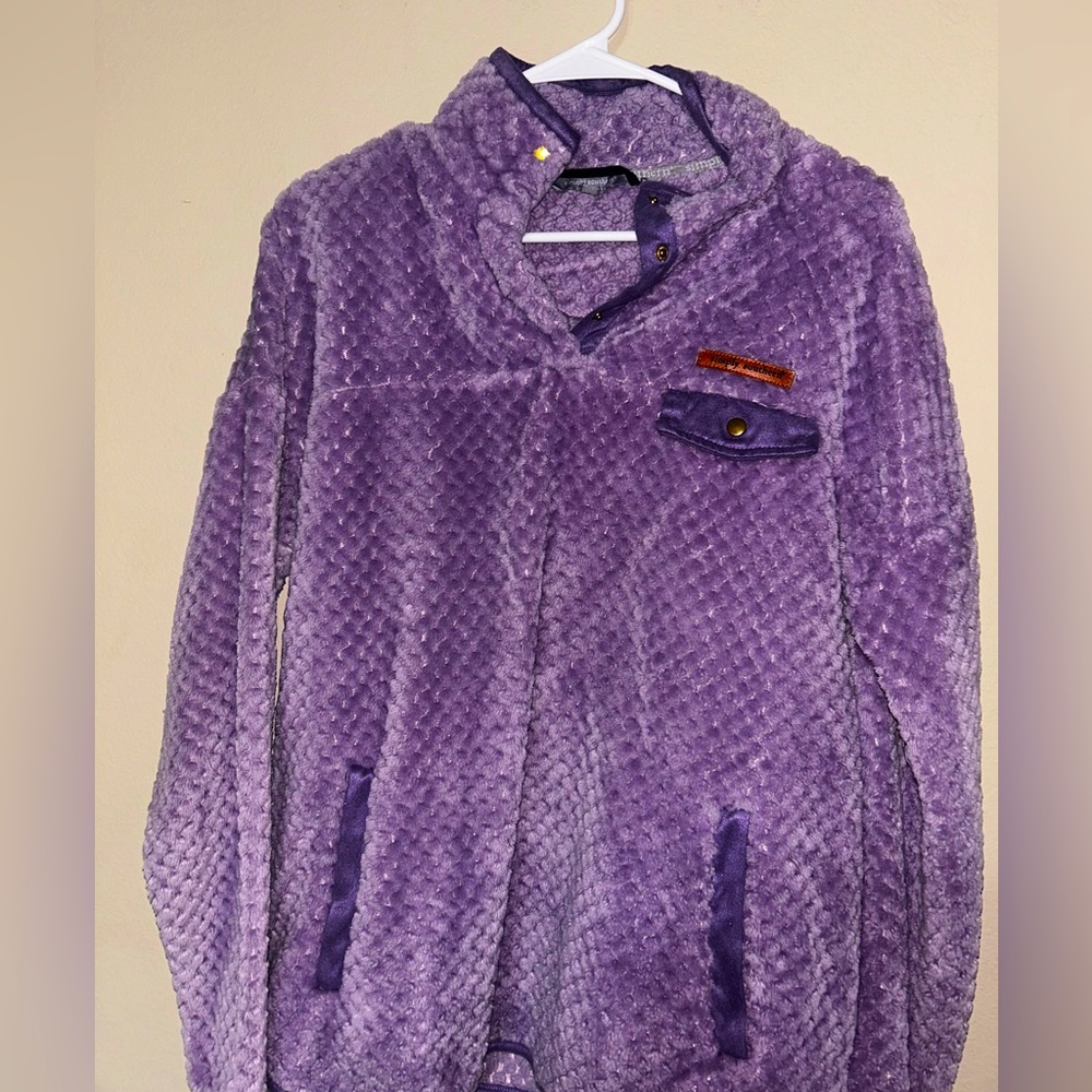 Size L Simply Southern fuzzy zip up jacket.